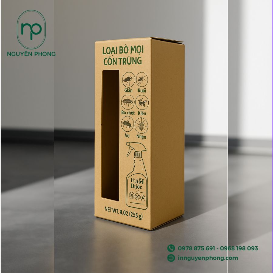 Hộp Giấy Đựng Xịt Côn Trùng